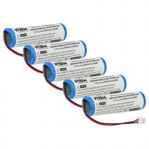 vhbw 5x Batterie compatible avec Zafferano 8058945335307, LD0258N3, Home, LD0395R3 lampe de chevet, de salon (2600mAh, 3,7V, Li-ion) - Neuf