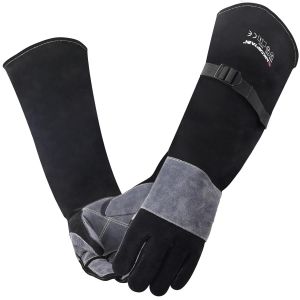 NouvelHorizonstore-Gants de Soudure 60 cm r&eacute;sistants &agrave; la chaleur/au feu Gants forg&eacute;s pour Stick, Mig, Tig, Forge, BBQ, barbecue, chemin&eacute;e, po&ecirc;le &agrave; bois, four, casserole - Neuf