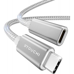 Thef-Câble D'extension Usb C 1,8m,Nouvelle Version Typec 3.2 Mâle Vers Femelle Charge Rapide Et Transfert De Données Audio Pour Galaxy Tab S8,Pad,M1 M2 Mac Mini/Pro,Galaxy S22,Chargeur Mag-Safe - Neuf
