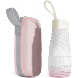 Parapluie De Voyage, Parapluie Coupe-Vent &Agrave; 8 Nervures, Petit Parapluie Portable Compact Pour Hommes Et Femmes, Parapluie Capsule, Mini Parapluie - Neuf