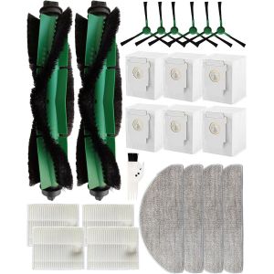 23 Pièces De Rechange Pour Irobot Roomba Combo 2 Essential, Irobot Roomba 105 Combo, Auto Empty Dock, Accessoires : 2 Brosses Principales, 6 Brosses Latérales, 4 Filtres Hepa, 6 Sa[SSE7111469] - Neuf