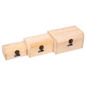 Coffret A Bijoux En Bois 3 Tailles, Coffret Cadeau De Rangement Pour Objets D'art Et D'artisanat - Neuf