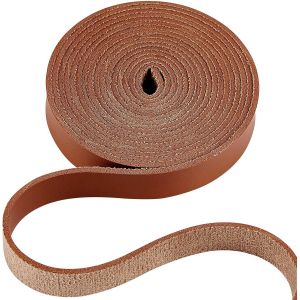 2m Long 12.5mm Large Bracelet En Cuir Marron Mat En Cuir Plat Dénudeur De Dentelle Ficelle Tressage Cordon Rouleau Ceinture Enveloppement Simple Face Cuir Fournitures Faux Cordon - Neuf