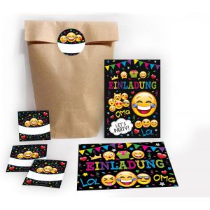 Lbgwp60-Lot De 12 Cartes D'invitation, Enveloppes, Sachets, Autocollants Pour Anniversaire D'enfant, Fille, Garçon, Garçon, Invitations D'anniversaire, Cartes D'invitation D'anniversaire - Neuf