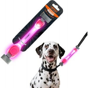 Kalanka-Bande Lumineuse Pour Chien, Etanche Clignotant &Agrave; Led Lumineux Avec Bandes Adh&eacute;sives De Nylon, Facile &Agrave; Attacher &Agrave; La Laisse Du Collier Et Au Harnais, Pour Promener Le Chie - Neuf