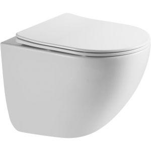 Ulteronixshop-HOGART WC Suspendu avec Base Cach&eacute;e et Fixations Invisibles, Syst&egrave;me de Chasse Tornado Silencieux et &Eacute;conomique 3-4,5 L, Cuvette C&eacute;ramique Facile &agrave; Nettoyer, Abattant Soft-Close, Gain d - Neuf