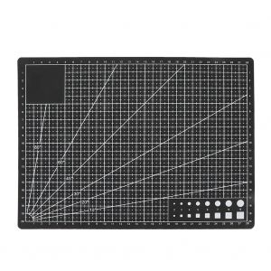 Tapis de decoupe A4 double face en PVC, grille auto-reparatrice, outil de bricolage pour etudiants (noir) - Neuf