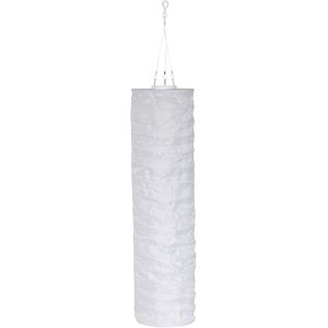 Lampion Solaire Xxl Tuyau Blanc | Décoration De Fête Style Vintage | Lampes Solaires Pour Extérieur Résistant Aux Intempéries | Éclairage Pour Jardin Ou Comme Décoration De Balcon | 80 X 20 Cm - Neuf