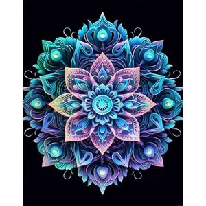 Ayuhr-40x50cm Diamond Painting Mandala, Broderie Diamant Kit Complet Mandala, Peinture Diamant Mandala, Broderie Diamant Mandala, Cristal Diamond Painting Complet Kit Artisanat - Neuf