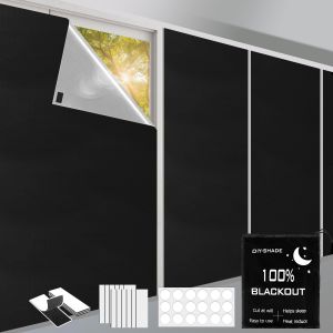 Store Occultant Sans Percage, Store Occultant Fenetre 100% Matériau Blackout 300 X 145cm Portable Rideaux Occultants Thermiques Pour Chambre, Bébé Chambre, Grenier, Bureau, Caravane - Neuf