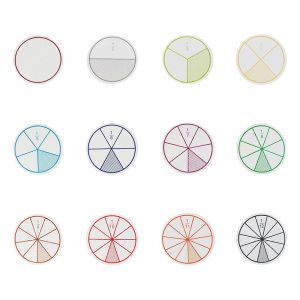 Disques De Fractions &Eacute;ducatifs De 1/2 &Agrave; 1/12, Cercles De Fractions, Outil D'apprentissage Des Math&eacute;matiques Pour L'enseignement Des Math&eacute;matiques Sur Les Fractions-12 Pi&egrave;ces - Neuf