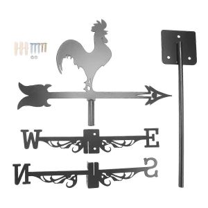Girouette Coq - Girouette Coq Rétro Silhouette - Indicateur de direction du vent décoratif f - Neuf
