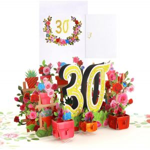 Carte Anniversaire 30 Ans Carte d'anniversaire Pop up Carte 3D Avec Enveloppe, 3D Cartes Cadeaux Anniversaire pour fille, gar&ccedil;on, amis, romance - Neuf