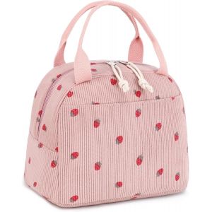 Sac Isotherme Repas Enfant,Sac &agrave; Lunch Pour Filles Gar&ccedil;ons,Sac &agrave; D&eacute;jeuner Deux Compartiments Avec Bandouli&egrave;re R&eacute;glable Pour &Eacute;cole Voyage Pique-nique,Papillon violet - Neuf