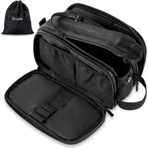 nzqaf-Trousse de Toilette pour Homme avec Grande Capacité, Trousse de Maquillage avec Imperméable PU - Neuf