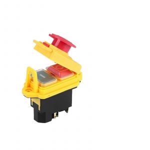 Interrupteur electromagnetique 5 broches 110 V YCZ3C ON/OFF Bouton-poussoir de reinitialisation momentane - Neuf