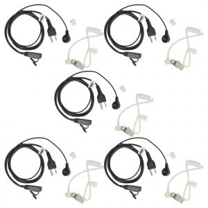 vhbw 5x Oreillette compatible avec Motorola MTX960, PR860, MTX950, MTX9250, MTX9000 radio talkie-walkie, c&acirc;ble acoustique transparent - Neuf