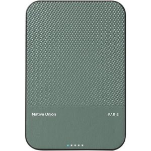 (Re)Classic Power Bank | Chargeur Portable Magn&eacute;tique Compatible Magsafe 5000Mah 15W - C&acirc;ble Usb-C Inclus - Pour Iphone 16, 16 Plus,16 Pro, 16Pro Max, Airpods Et Plus Encore(Vert Ardoise) - Neuf