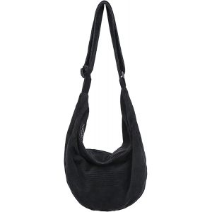 nzqaf-Sac Bandoulière Femme En Velours CôTelé Pour Sac à Main, Velours Côtelé Sac à Main Bandoulière Loisirs Sac Banane Tote Bag Pour l'école Le Bureau Le Travail Les Voyages Les Excursions - Neuf