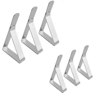 Paquet De 6 Pinces &Agrave; Nappe - Pinces De Table De Pique-Robustes,Table En Acier Inoxydable^Ccgv - Neuf