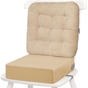 Rehausseur Chaise Enfant - 2 R&eacute;hausseurs Pour Enfants Avec Diff&eacute;rentes Hauteurs Pour Manger, Rehausseur Amovible, Pu Imperm&eacute;able &Agrave; L'eau Facile &Agrave; Nettoyer Rehausseur De Chaise (Beige) - Neuf