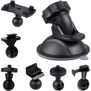 MEVRONISSHOP-Lot de 7 supports &agrave; ventouse polyvalents, angle de 360 &deg;, adaptateurs inclus, maintien s&ucirc;r sur pare-brise et tableau de bord, compatible avec GPS et cam&eacute;ras - Neuf