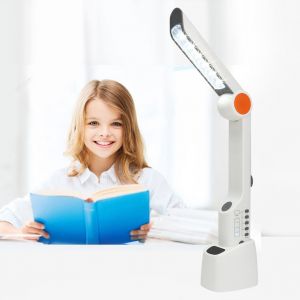 Nouvelle Lampe De Bureau Led Solaire Multi-Usages, Lampe Torche, Chargeur De Telephone D'urgence, Radio Fm - Neuf