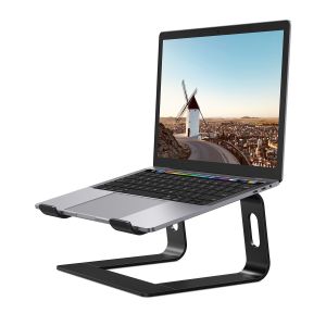 Support ergonomique pour ordinateur portable, en aluminium, compatible avec MacBook 10-15,6 pouces, Dell, HP, Lenovo - Neuf