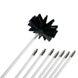 Brosse de nettoyage de cheminée de haut en bas,poils en nylon anti-feu - Neuf
