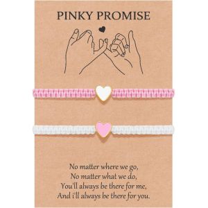 Kalsw-Bracelets Couple Bracelets D'amitié Coeur Mère Fille Cadeau Pour Meilleure Amie Soeurs Filles Femmes Jour De Noël Saint-Valentin Anniversaire Cadeaux - Neuf