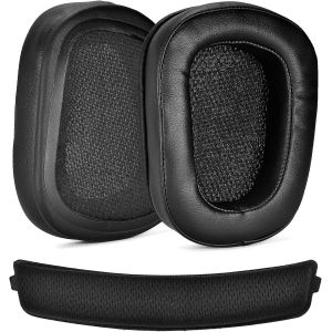 G933 G935 Coussinets de rechange pour casque Artemis Logitech G933 G935 G633 / g 933 g 935 g 633 Artemis (coussinets d'oreille en cuir + bandeau) - Neuf