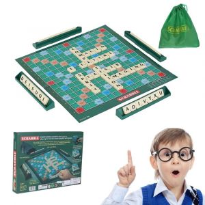 Scrabble Deluxe Edition - Jeu De Soci&eacute;t&eacute; De Mots Original - Neuf