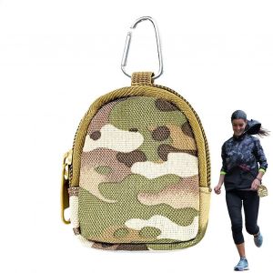 Petit Sac Pour Sac &Agrave; Dos - 8cm De Camouflage Zip Wallet Trousseau De Cl&eacute;s, De La Monnaie, Et Le Casque, Mignon Petit Accessoire - Neuf