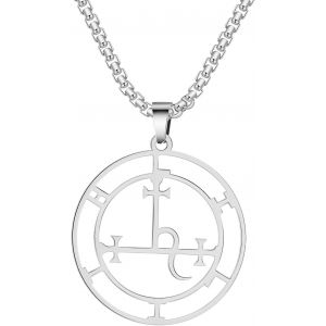 Kal-Collier Sigil De Lilith Avec Pendentif Déesse Lilith Sigil Hécate Lucifer Satanique Lilith Symbole Wiccan Bijoux Cadeaux Pour Homme Et Femme - Neuf