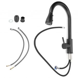 HJLIAN Robinet extractible G1/2, melangeur rotatif multifonction en acier inoxydable avec 2 vitesses - Neuf