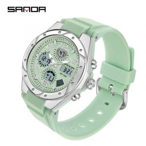 Top Marque Nouvelle Dame De Luxe Ms Led Montre De Sport Num&eacute;rique Loisirs Mode Montre &Agrave; Quartz Femmes Fille Militaire 50 M Montre &Eacute;tanche Matcha Green - Neuf