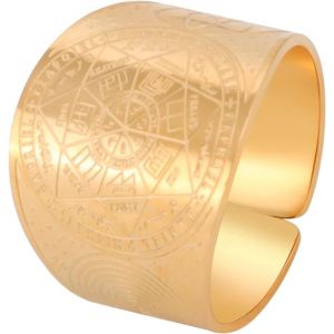 Bague Du Sceau Des 7 Archanges Bague Du Cube De Metatron Bague Du Sceau De Lilith Symbole Biblique Bague Amulette Talisman Bague Religieuse Bijoux En Acier Inoxydable Cadeaux Pour Hommes Femmes - Neuf