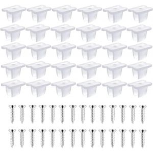 Jgd-Fixation Ruban Led,30 Pi&egrave;ces Clips De Montage Pour Bande Led Support En Silicone Pour Bande Led De 5 Mm &Agrave; 6 Mm Support Avec Vis, Translucide - Neuf