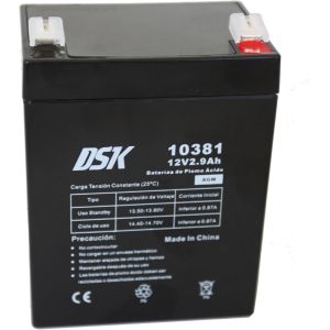 Batterie au Plomb AGM Rechargeable et scell&eacute;e avec 12 V et 2,9 Ah. Batterie id&eacute;ale pour alarmes domestiques et industrielles, Jouets &eacute;lectriques pour Enfants, appareils de mobilit&eacute;, - Neuf