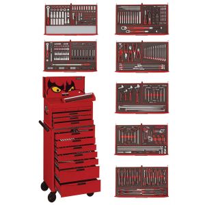 Servante d'outils professionnelle complète 417 pcs Teng Tools TCEMM417N - Neuf