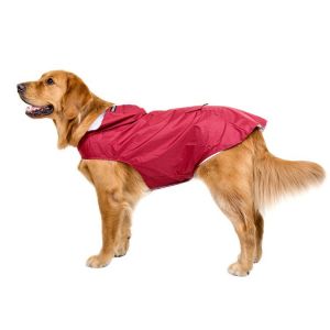 Imperm&eacute;able &Agrave; Capuche Pour Chien (4xl, Rouge) - Neuf