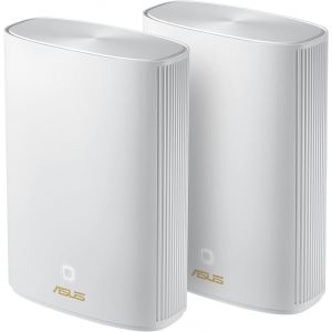 SUBZONAL-ZenWiFi XP4 Blanc - Pack de 2 - Système Wi-FI 6 AX CPL Hybride Mesh, Double-Bande, 1800 Mbit/s, 400m2, AiProtection avec TrendMicro à Vie 90IG05T0-BM9110 - Neuf