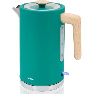Nordic Bouilloire &Eacute;lectrique 1,7 L, Sans Fil, 2200 W &Eacute;bullition Rapide, Sans Bpa, Base 360&deg;, Contr&ocirc;leur Strix, Arr&ecirc;t Automatique, Design Nordique, Poign&eacute;e Effet Bois, Vert - Neuf