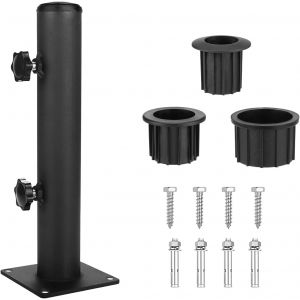 Ulteronixshop-Kit De Support De Tube De Parasol En M&eacute;tal De 5,5 Cm De Diam&egrave;tre Avec 3 Manchons En Pvc Pour Ext&eacute;rieur, Jardin, Cour, Piscine (Fer) - Neuf