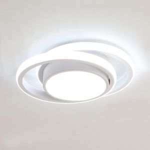 Ulteronixshop-Plafonnier Led, Rond Lampe De Plafond 32w 2350lm, Moderne Luminaire Plafonnier Pour Couloir Coucher Salle De Bains Cuisine Salon, Blanc Froid 6500k, Longueur 28cm - Neuf