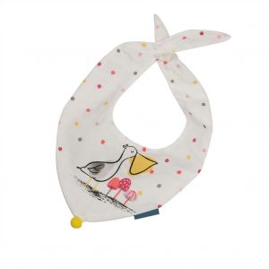 Bavoir Triangulaire Confortable En Coton Pour Nouveau-Ne, Cadeau D'anniversaire Pour Petites Filles Et Garcons, Motif Oiseau - Neuf