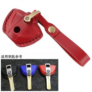Housse de clé de moto en cuir pour BMW F800GS C400X R1200GS G310gs,étui pour clé de voiture - Type dark red - Neuf