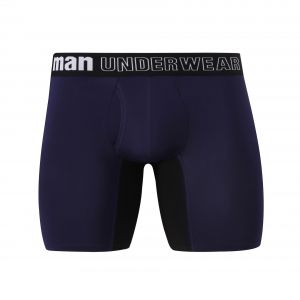 Caleçons Pour Hommes Boxer Taille Moyenne Boxeurs En Fiber De Bambou Grande Taille 5xl 6xl 7xl Entrejambe Ouvert Long Boxer Coton Hommes Sous-Vêtements -Bleu Noir-6xl - Neuf