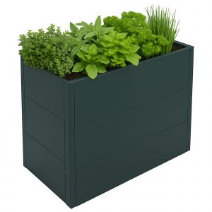 Jardini&egrave;re Sur Pied Hwc-P64, Jardini&egrave;re M&eacute;tallique Sur Pied Pour L&eacute;gumes/Plantes, Bac &Agrave; Fleurs, Pot De Fleurs, Jardin, Acier, 77 X 100 X 50 CmVert - Neuf
