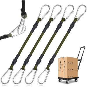 CHECARZHN--NO1-Tendeur En Caoutchouc Avec Mousqueton, 30 Cm, Avec Mousquetons, Sangles De Serrage, Tendeur En Caoutchouc Pour Voile D'Ombrage, Bâche, Jardin, Vélo, Voiture, Charge - Neuf